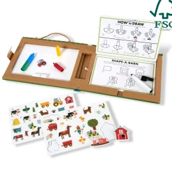 Natural Play: Play, Draw, Create Reusable Drawing & Magnet Kit – Farm><noscript><img width=