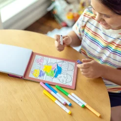 On the Go Color by Numbers Kids' Design Boards With 6 Markers - Unicorns, Ballet, Kittens, and More>Melissa & Doug New