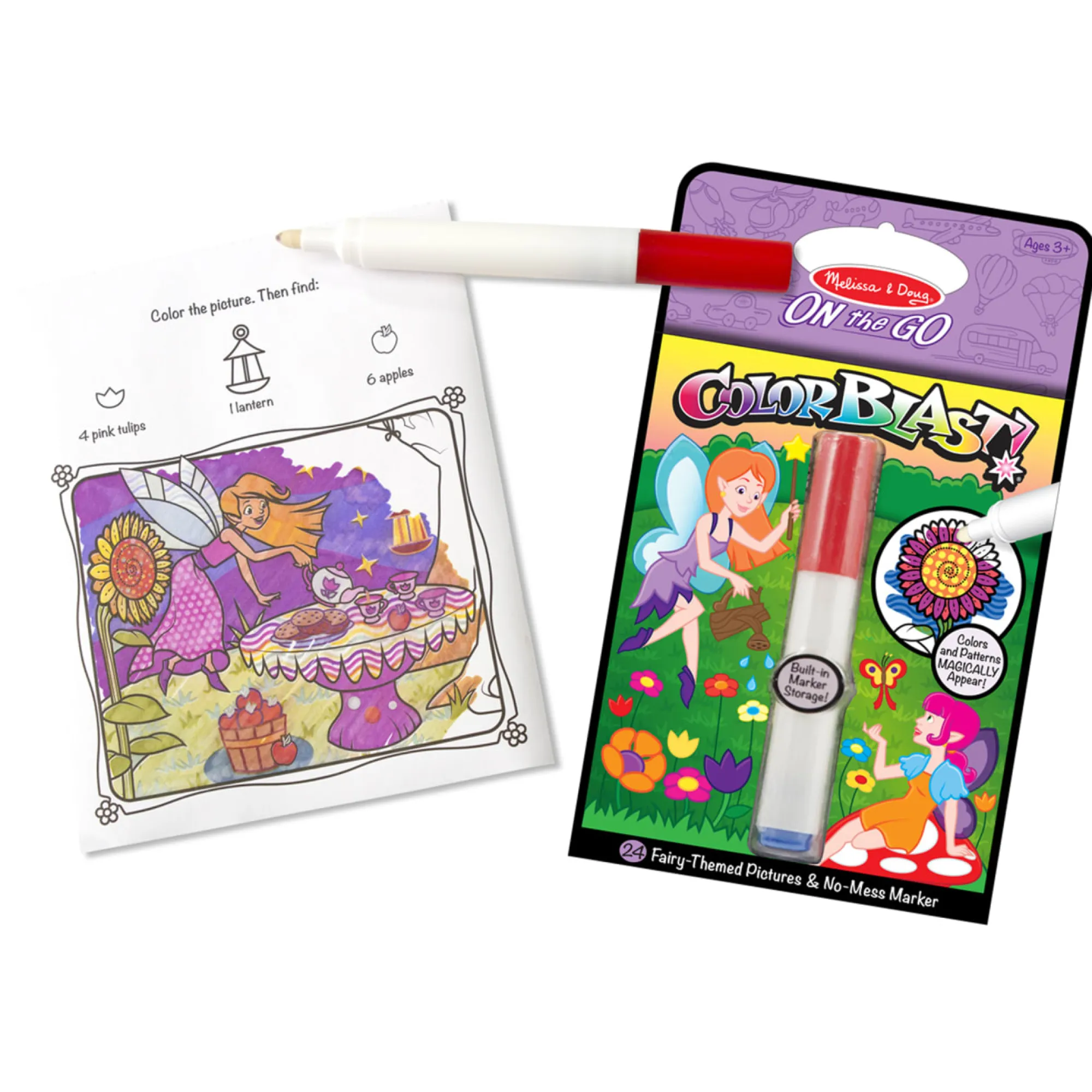 On the Go ColorBlast No-Mess Coloring Pad - Fairies>Melissa & Doug Discount