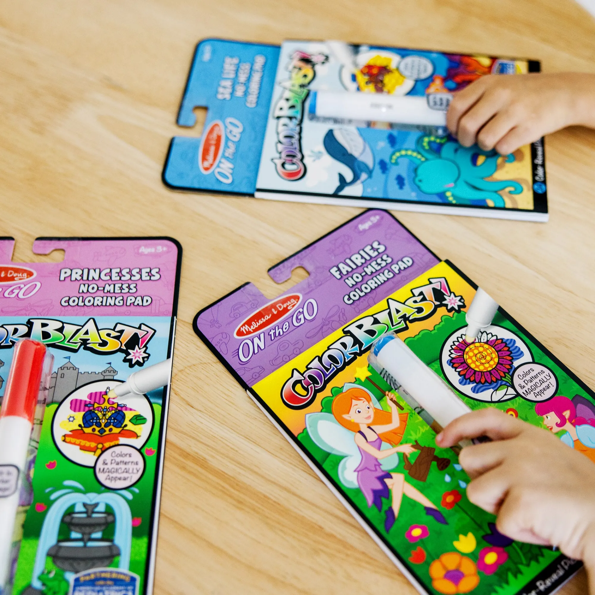 On the Go™ ColorBlast 3-Pack: Fairy, Princess, Sea Life>Melissa & Doug Clearance