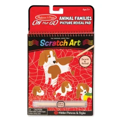 On the Go Scratch Art Color Reveal Pad - Animal Families>Melissa & Doug Outlet