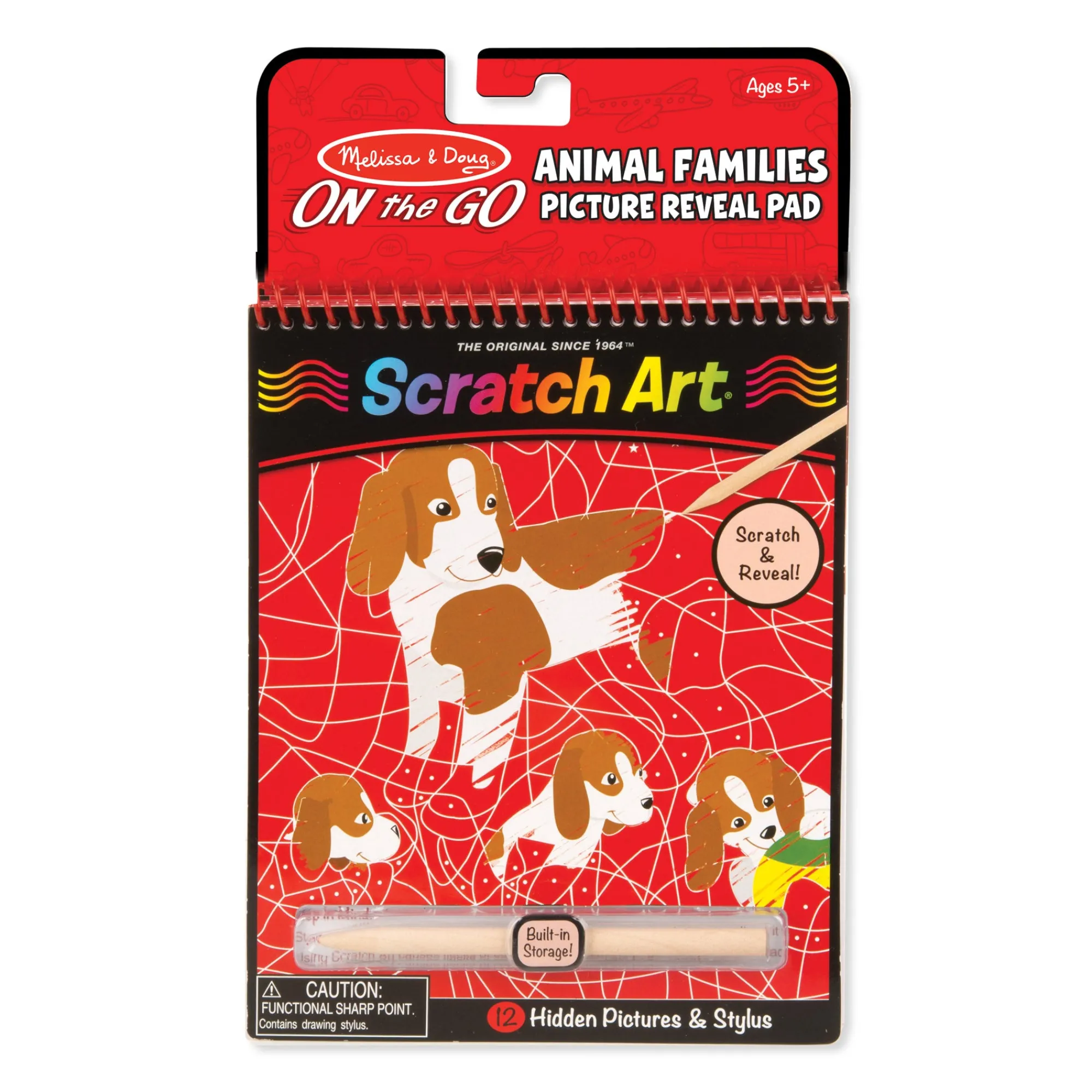On the Go Scratch Art Color Reveal Pad - Animal Families>Melissa & Doug Outlet