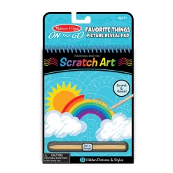 On the Go Scratch Art Picture Reveal Pad - Favorite Things>Melissa & Doug Clearance