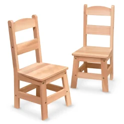 Pair of Solid Wood Chairs 2-Piece Set><noscript><img width=