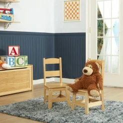 Pair of Solid Wood Chairs 2-Piece Set><noscript><img width=