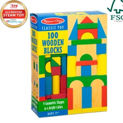 100-Piece Wood Blocks Set><noscript><img width=
