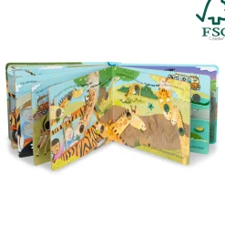 Poke-a-Dot: The Wheels on the Bus Wild Safari Board Book><noscript><img width=