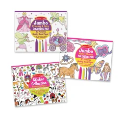 Princess, Fairy, Animals & More Coloring and Sticker Pad Bundle>Melissa & Doug Outlet