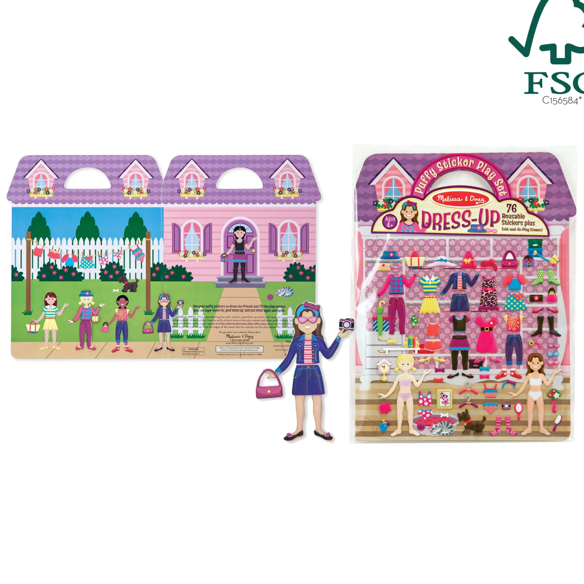 Puffy Sticker Activity Book - Dress-Up>Melissa & Doug Hot