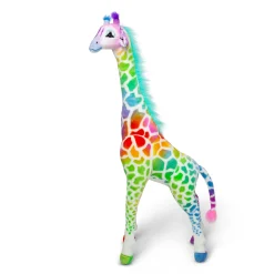Rainbow Giraffe Lifelike Plush><noscript><img width=