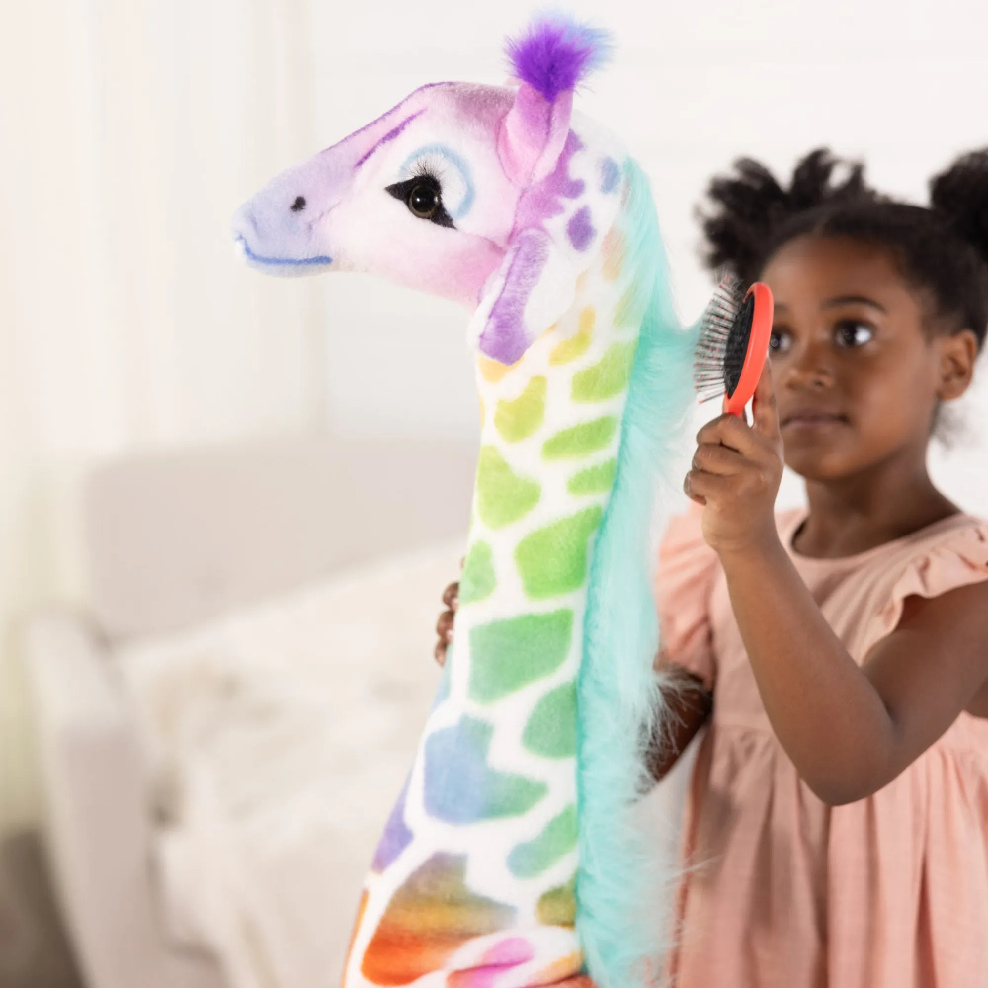 Rainbow Giraffe Lifelike Plush>Melissa & Doug Online