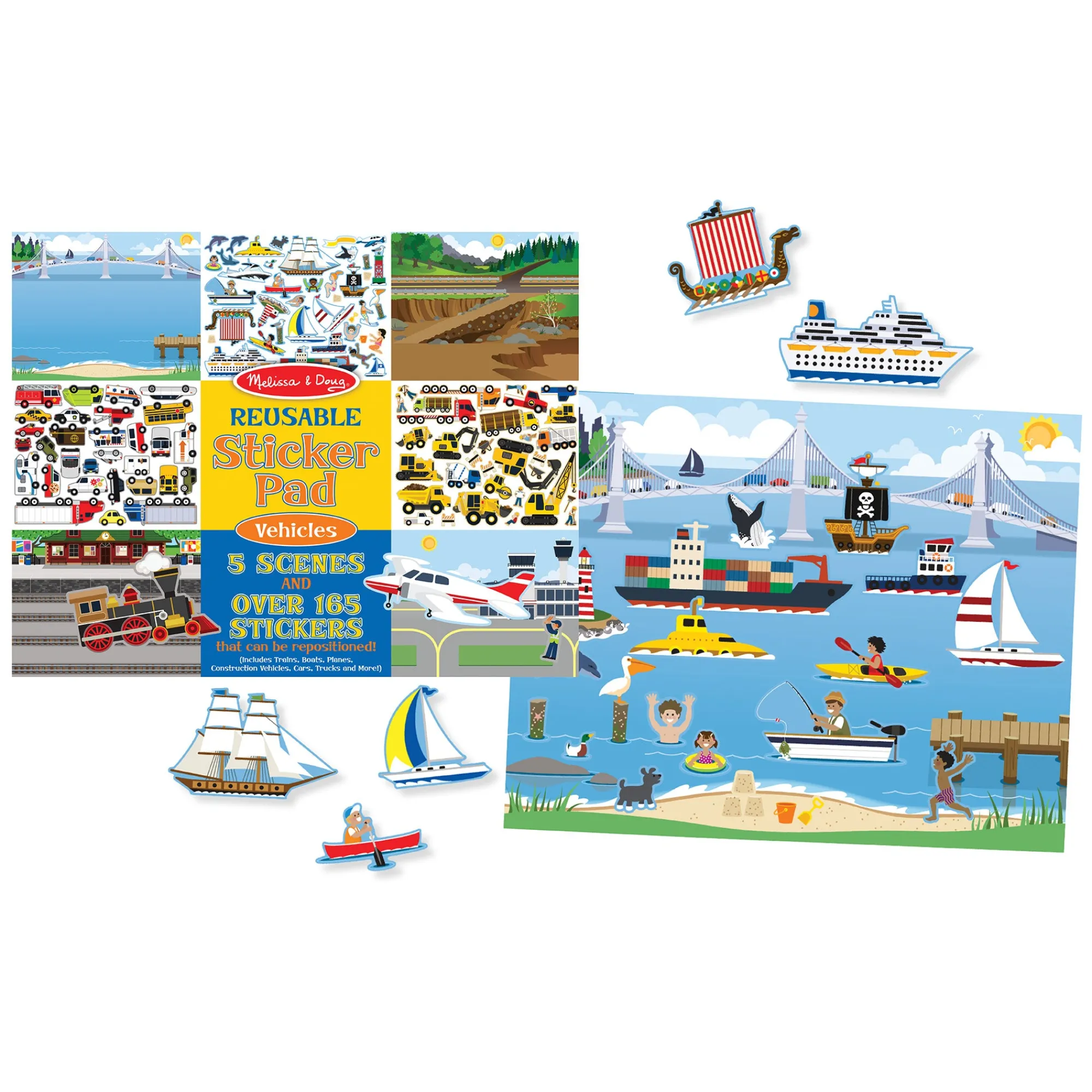 Reusable Sticker Pad - Vehicles>Melissa & Doug