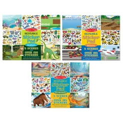 Reusable Sticker Pad 3-Pack: Vehicles, Habitats, Prehistoric>Melissa & Doug New