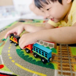 Round the Rails Train Rug>Melissa & Doug Discount