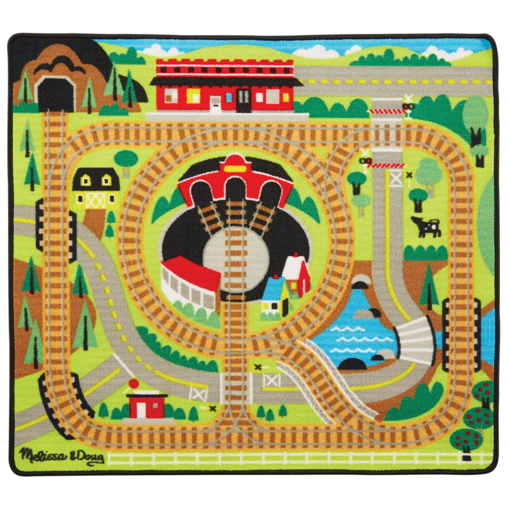 Round the Rails Train Rug>Melissa & Doug Discount