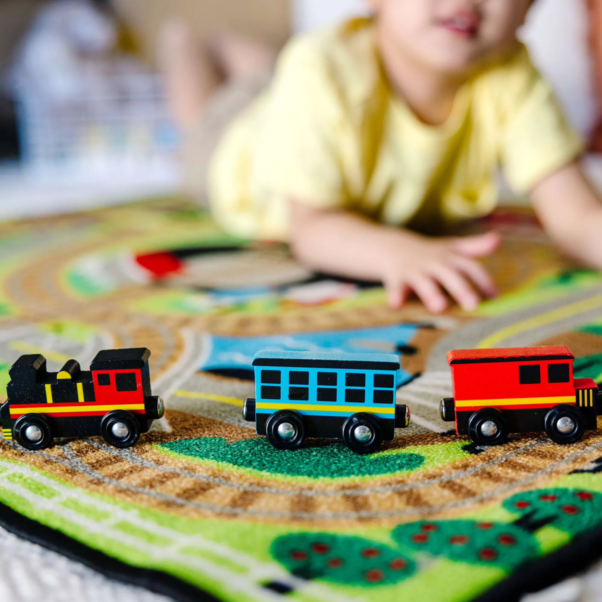 Round the Rails Train Rug>Melissa & Doug Discount