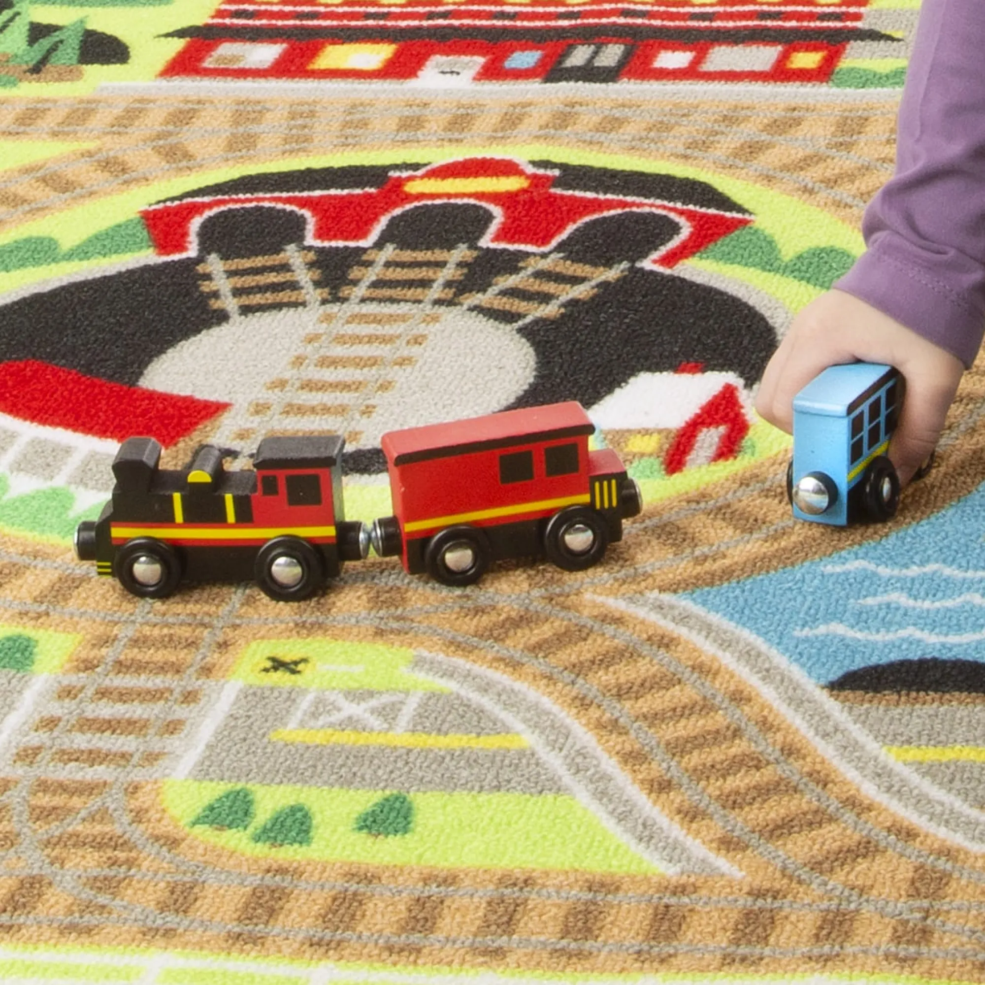 Round the Rails Train Rug>Melissa & Doug Discount