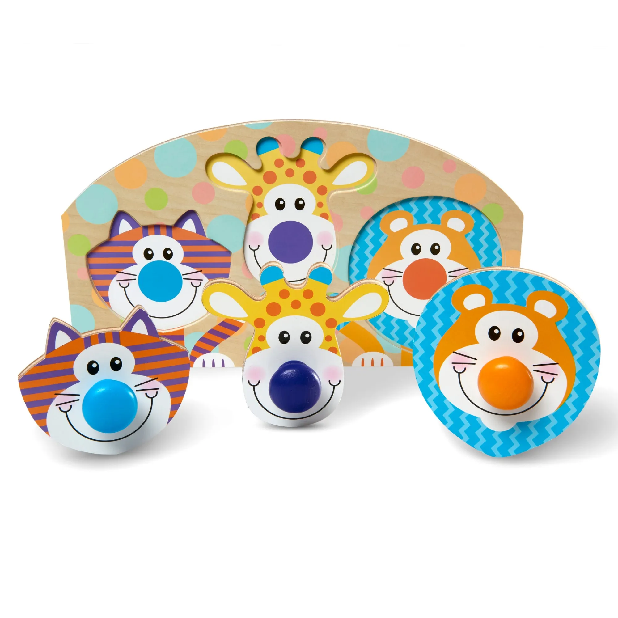 Safari Jumbo Peg Puzzle - 3 Pieces>Melissa & Doug Clearance