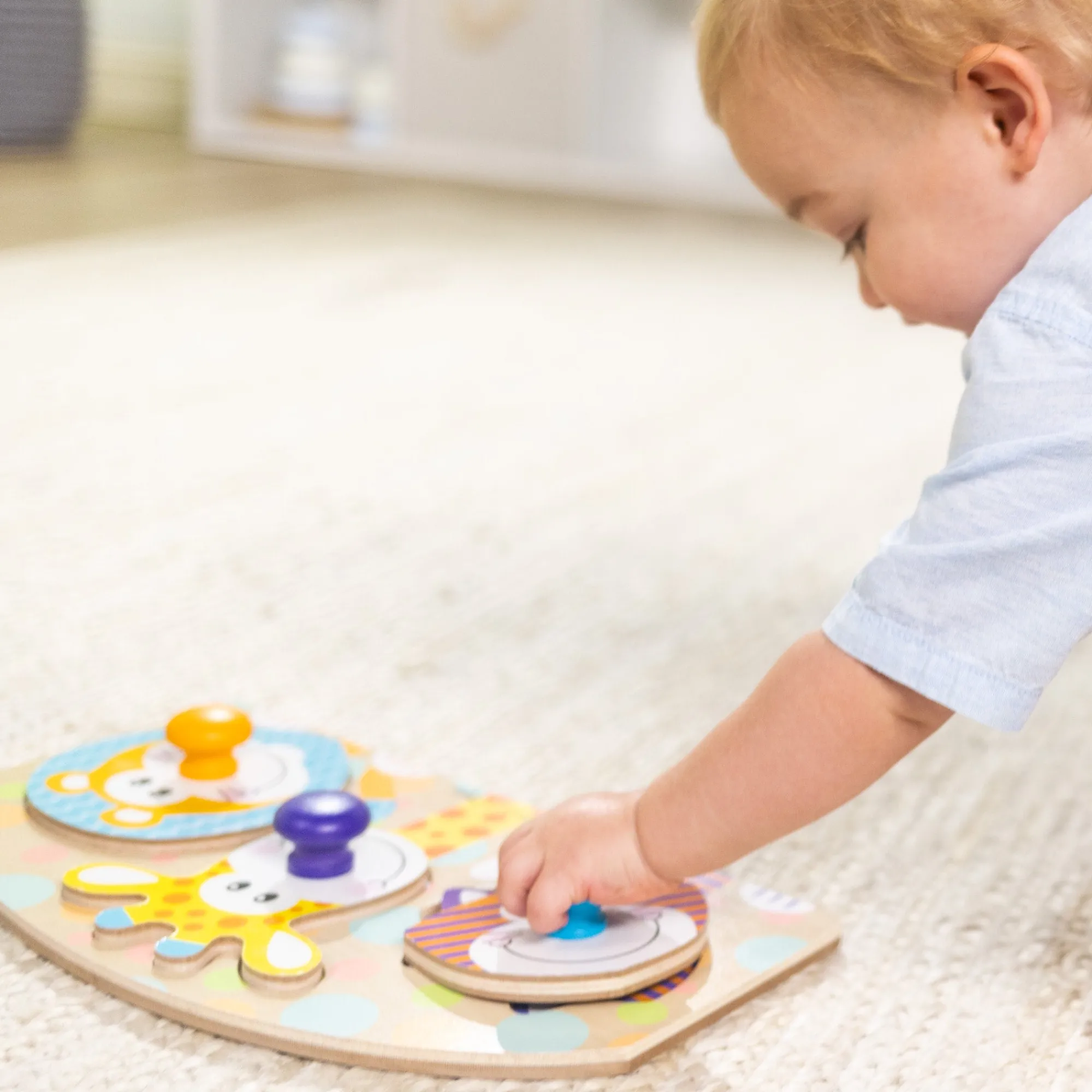 Safari Jumbo Peg Puzzle - 3 Pieces>Melissa & Doug Clearance