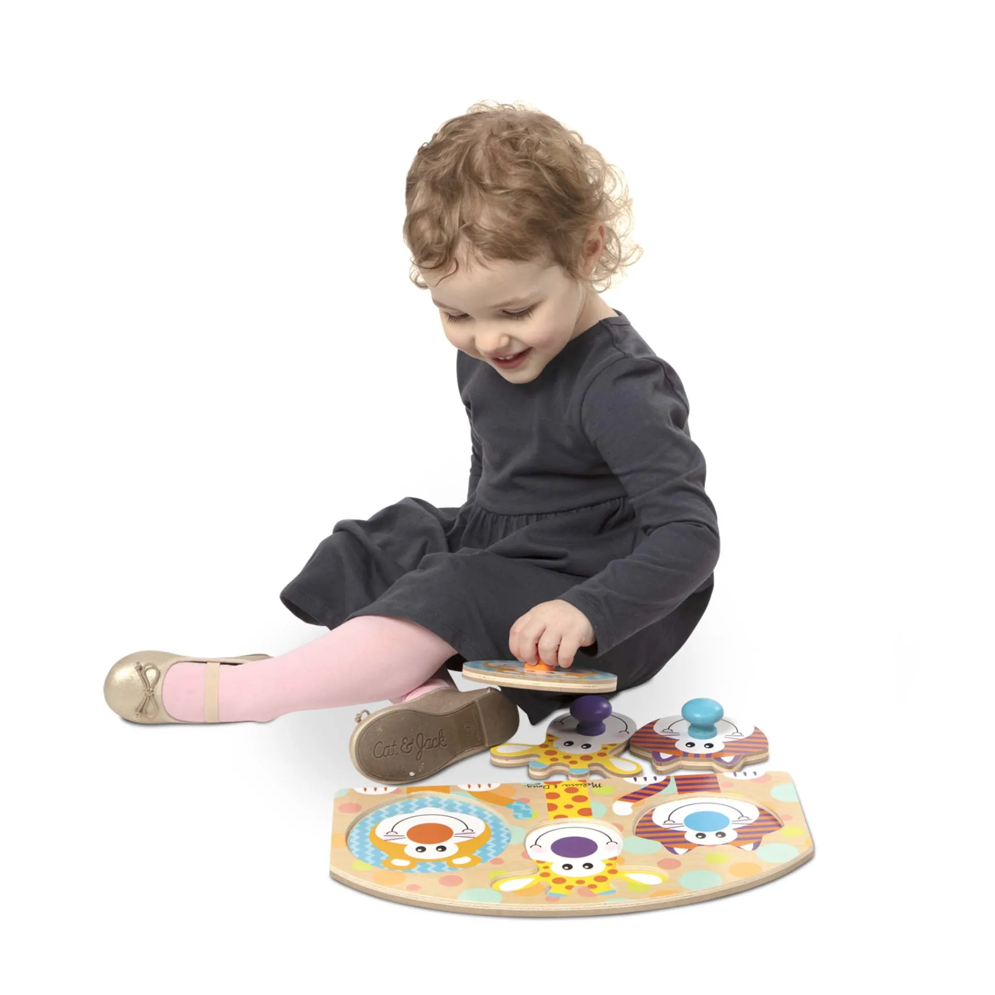 Safari Jumbo Peg Puzzle - 3 Pieces>Melissa & Doug Clearance