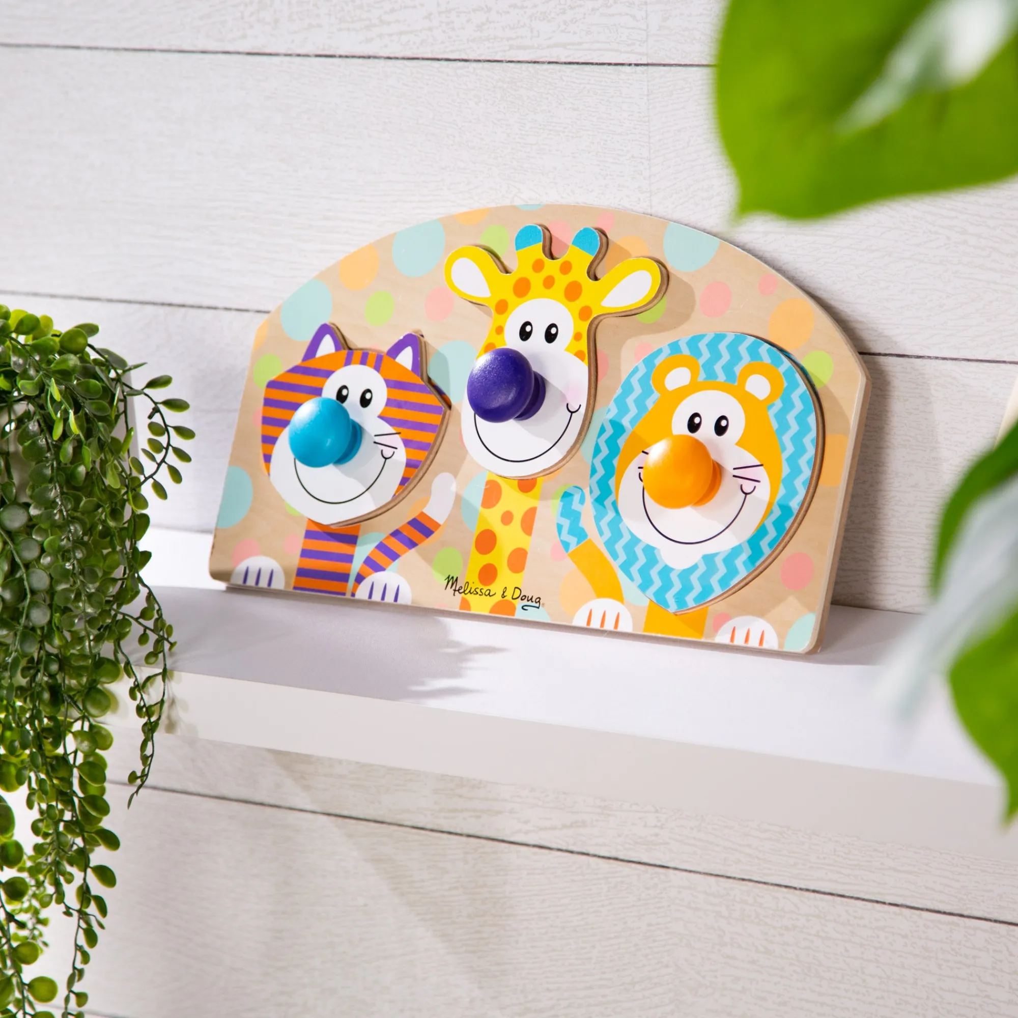 Safari Jumbo Peg Puzzle - 3 Pieces>Melissa & Doug Clearance