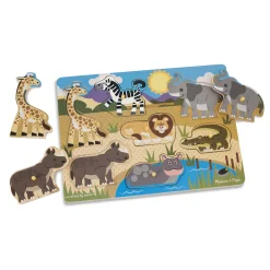 Safari Peg Puzzle - 7 Pieces>Melissa & Doug New