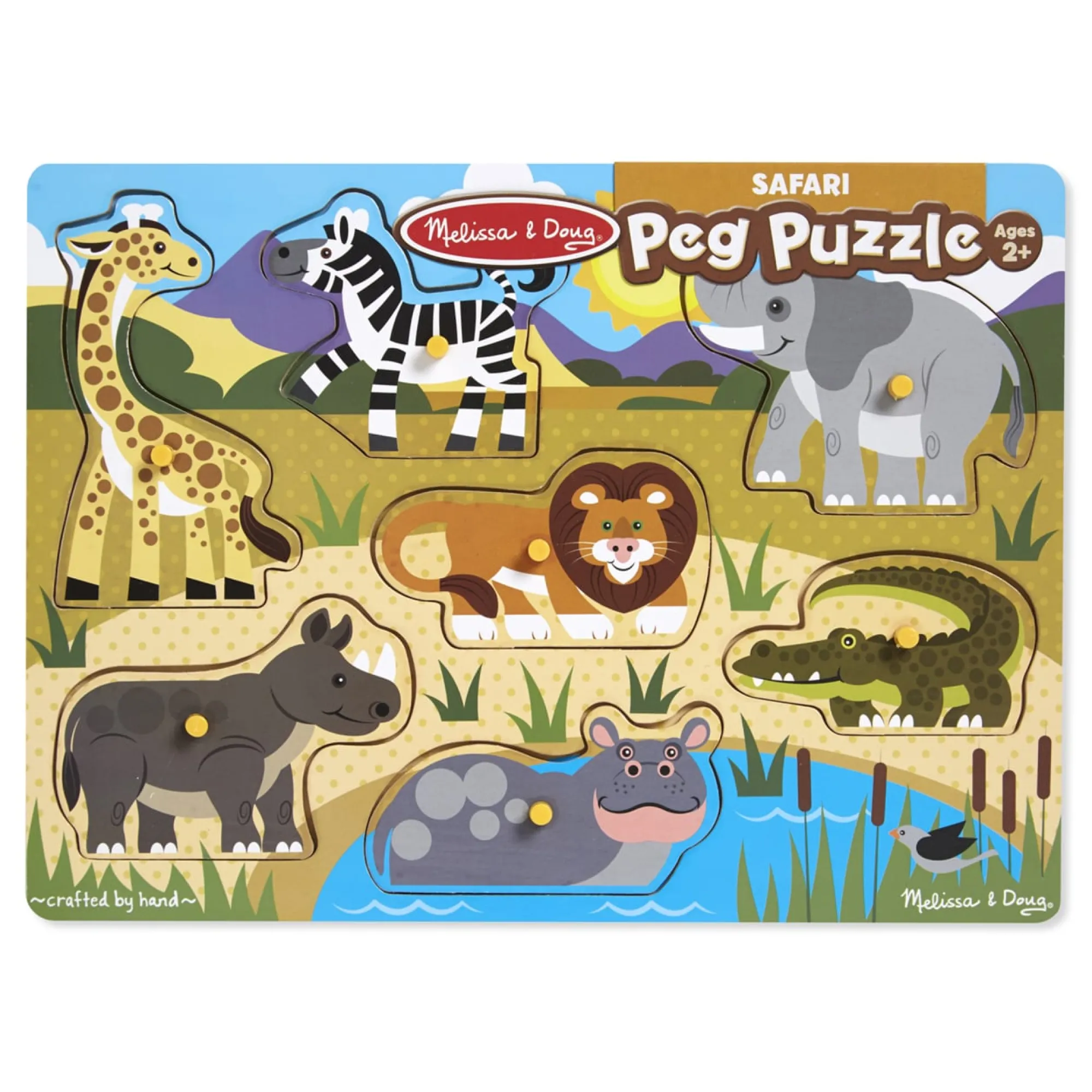 Safari Peg Puzzle - 7 Pieces>Melissa & Doug New