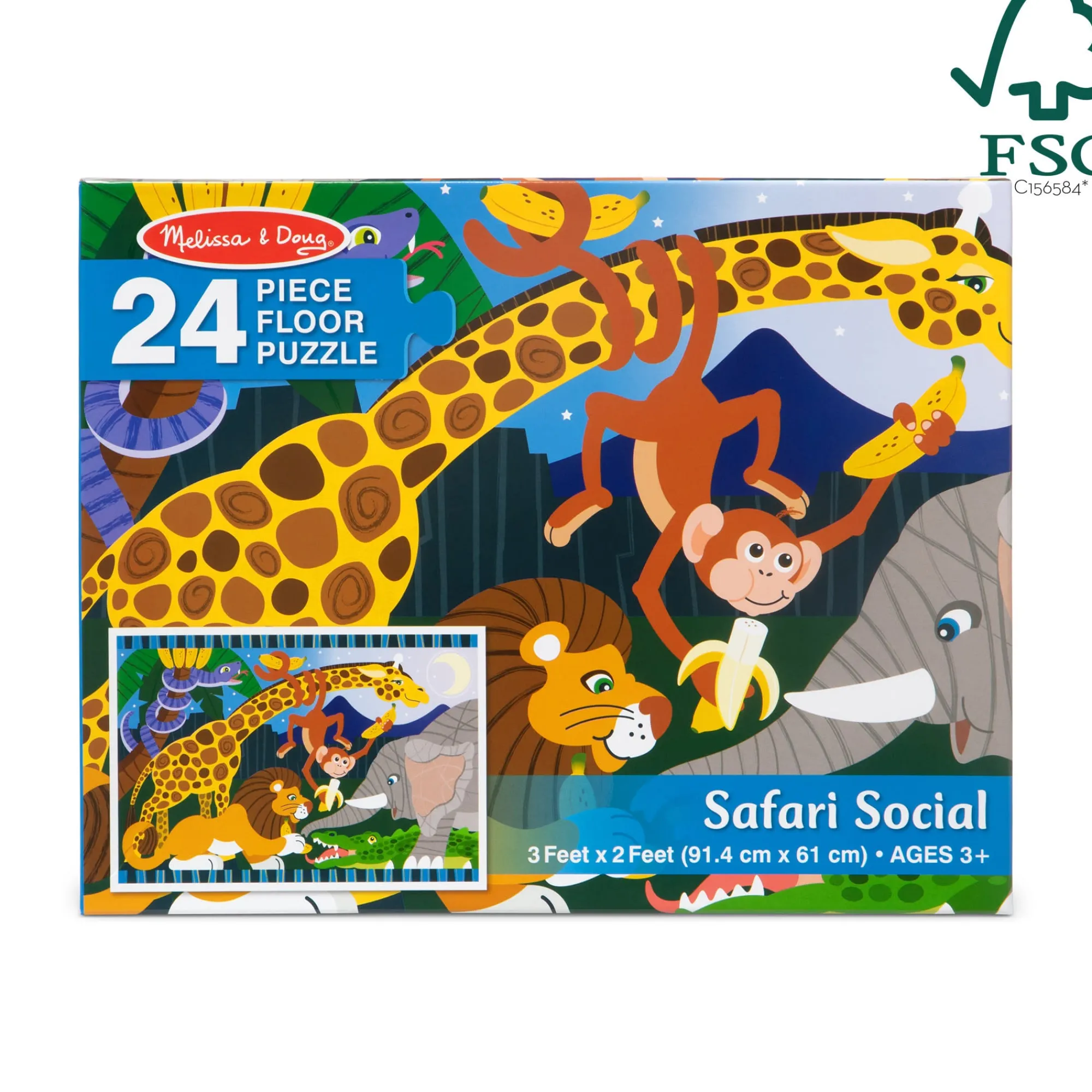 Safari Social Floor Puzzle - 24 Pieces>Melissa & Doug Clearance