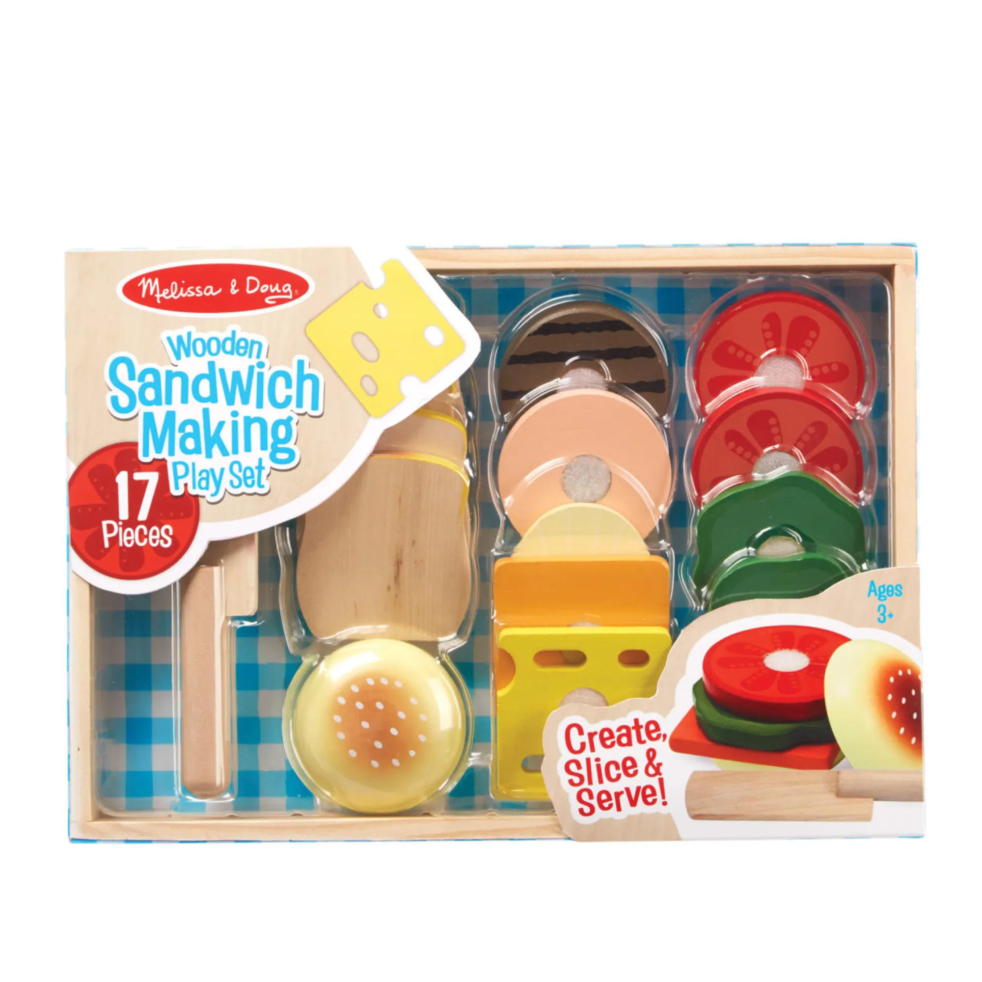 Sandwich Making Set - Wooden Play Food>Melissa & Doug Clearance