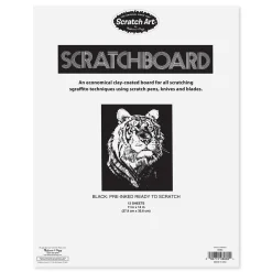 Scratch Art Black Coated 12 pt. Scratchboards (12 boards)>Melissa & Doug Online