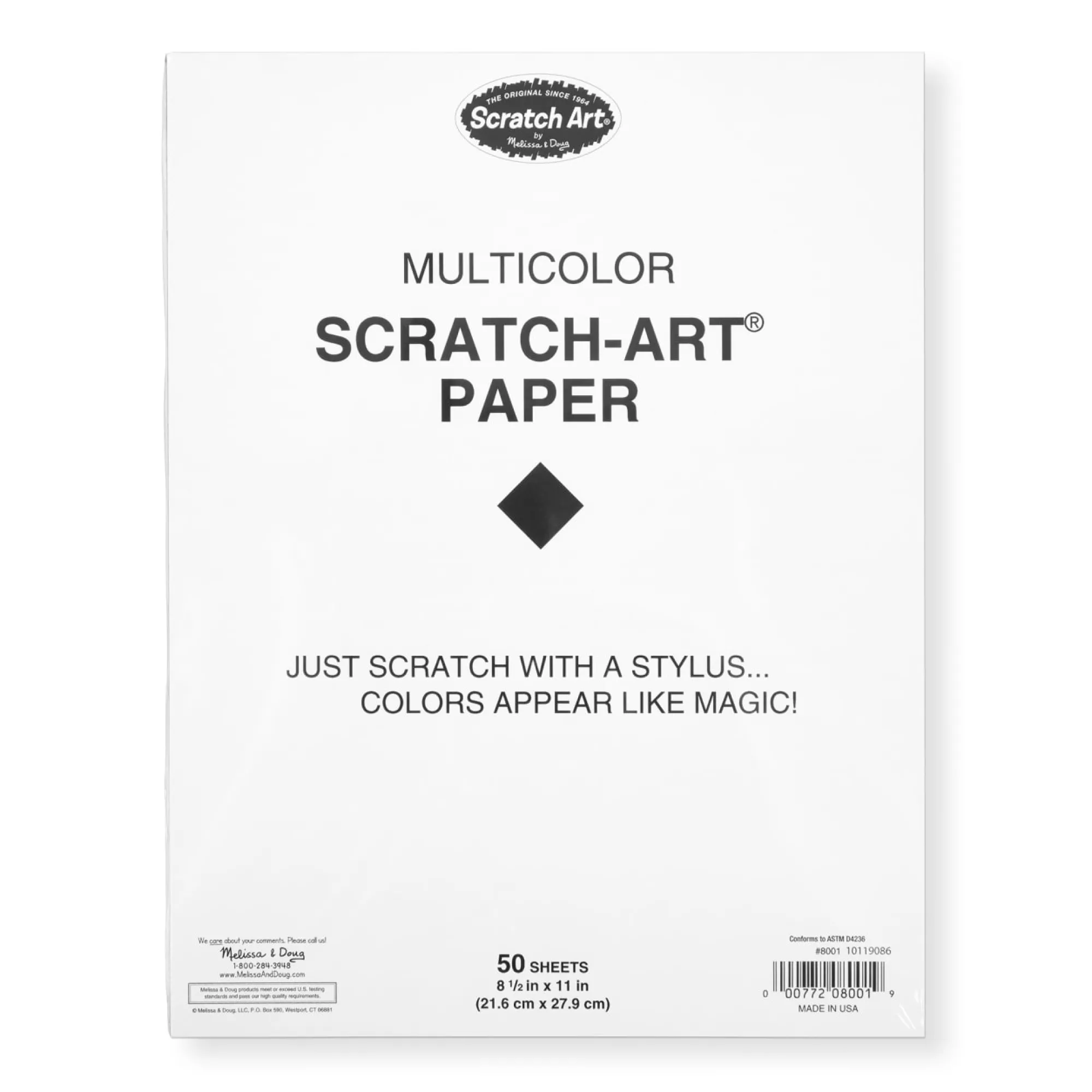 Scratch Art Paper Multicolor (50 sheets)>Melissa & Doug New