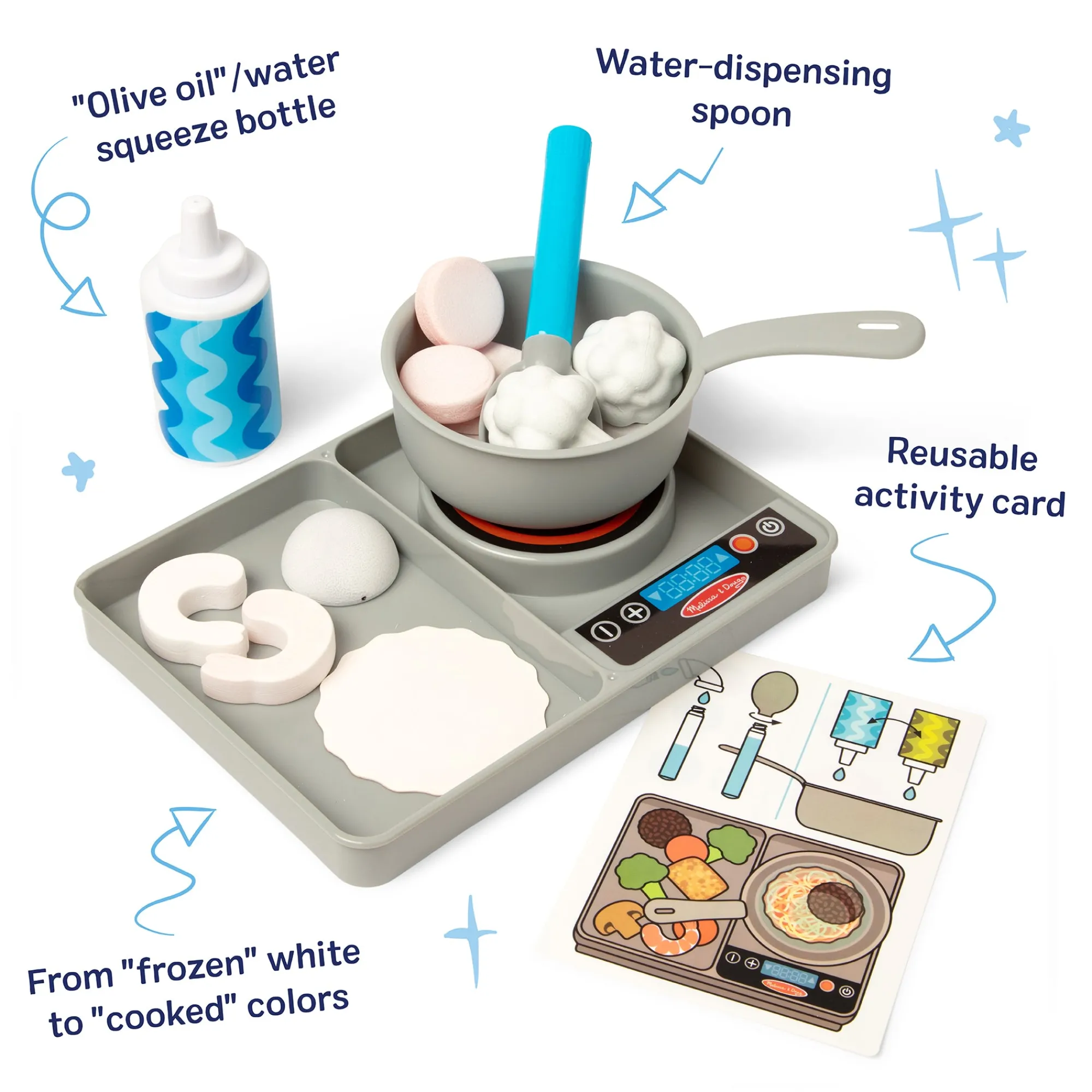 Simmer & Stir Stovetop Play Set with Color Changing Water WOW!>Melissa & Doug Sale