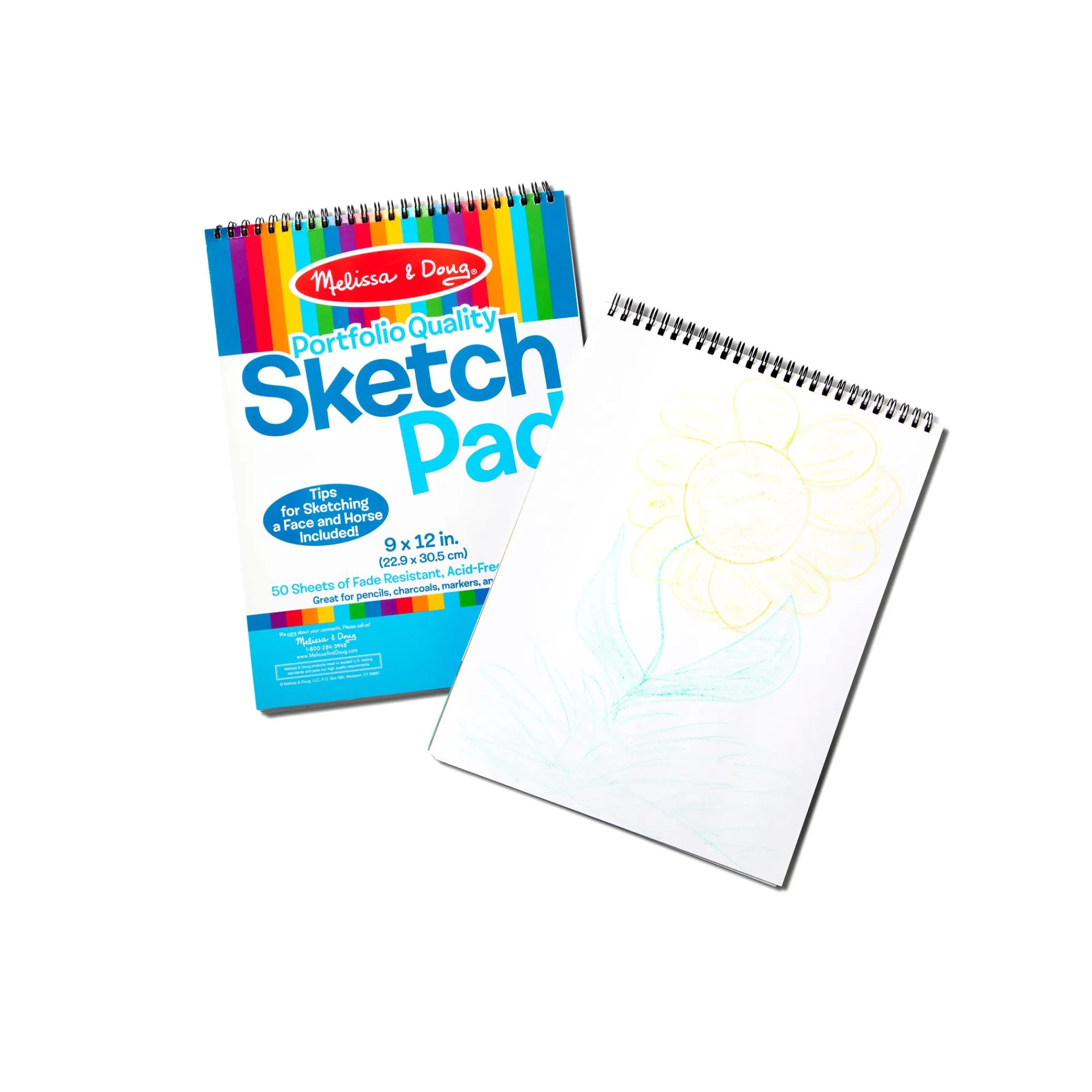 Sketch Pad 2-Pack (9-Inch x 12-Inch)>Melissa & Doug New