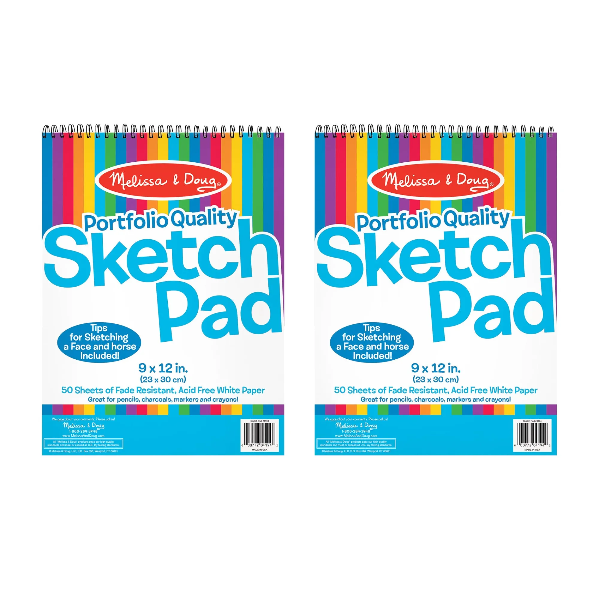 Sketch Pad 2-Pack (9-Inch x 12-Inch)>Melissa & Doug New