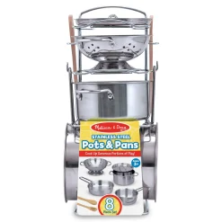 Stainless Steel Pots & Pans Play Set><noscript><img width=