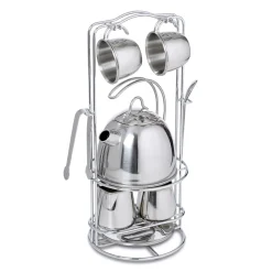 Stainless Steel Tea Set with Storage Stand><noscript><img width=
