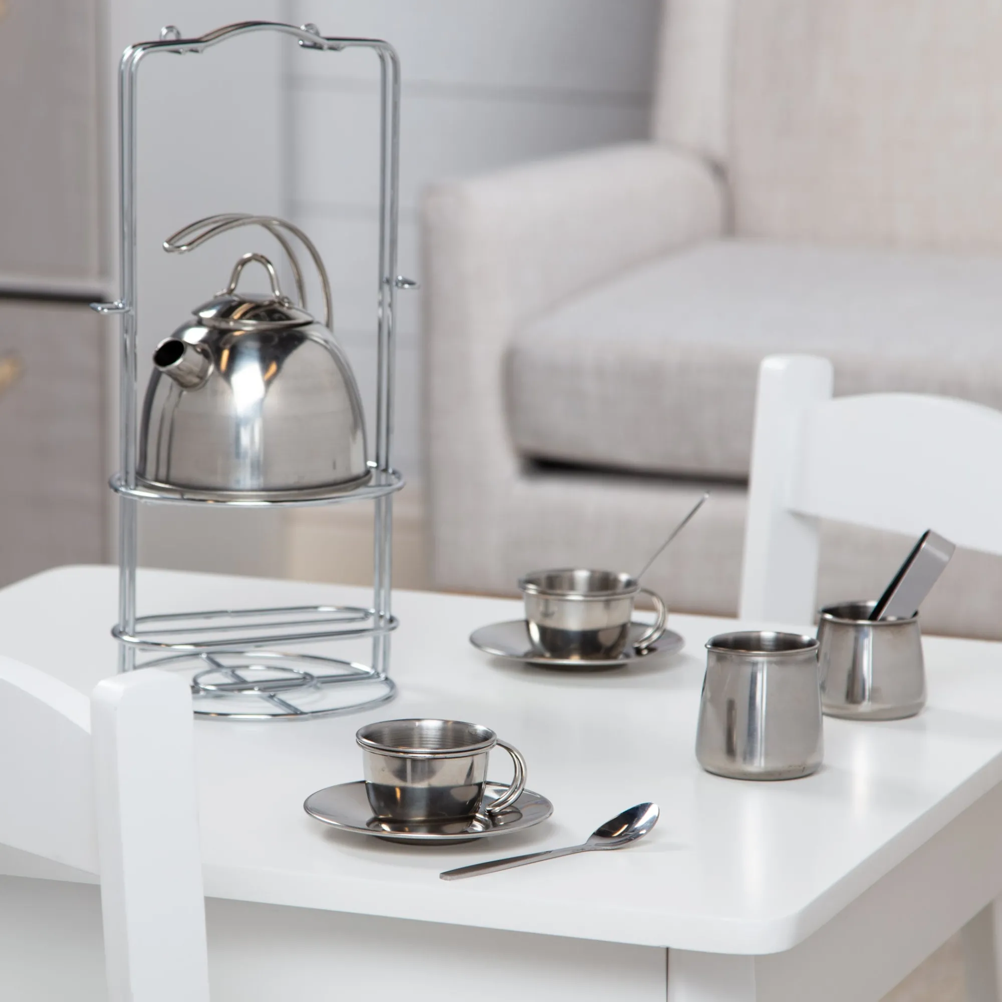 Stainless Steel Tea Set with Storage Stand>Melissa & Doug
