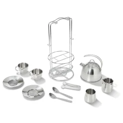Stainless Steel Tea Set with Storage Stand><noscript><img width=