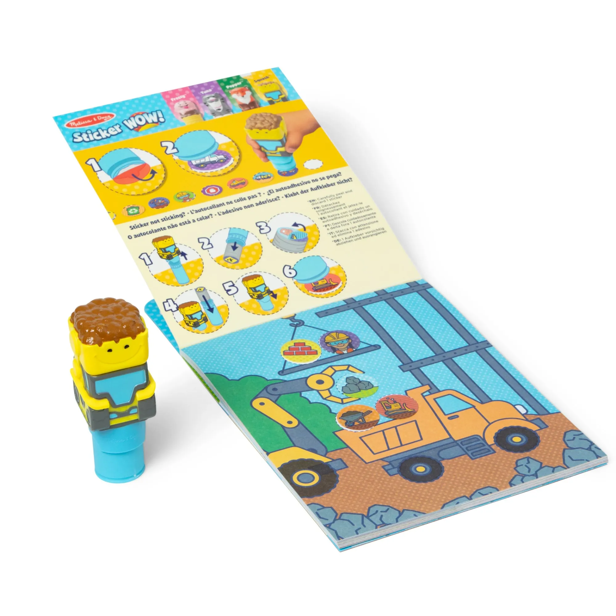 Sticker WOW!™ Activity Pad & Sticker Stamper - Bulldozer>Melissa & Doug Sale