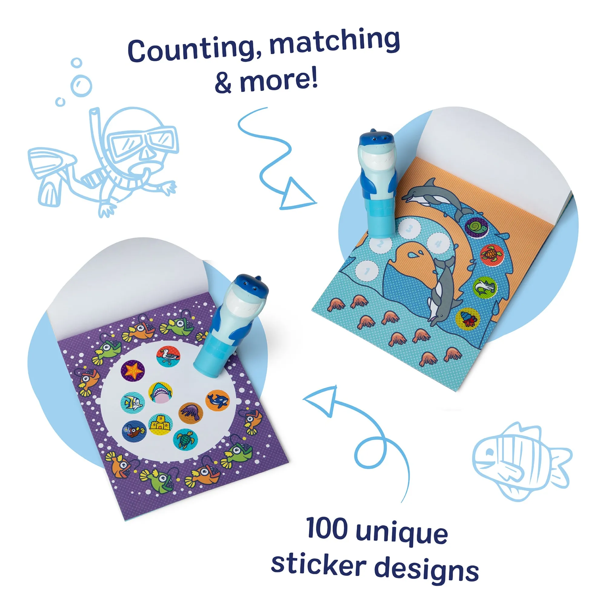 Sticker WOW!™ Activity Pad & Sticker Stamper - Shark>Melissa & Doug Clearance