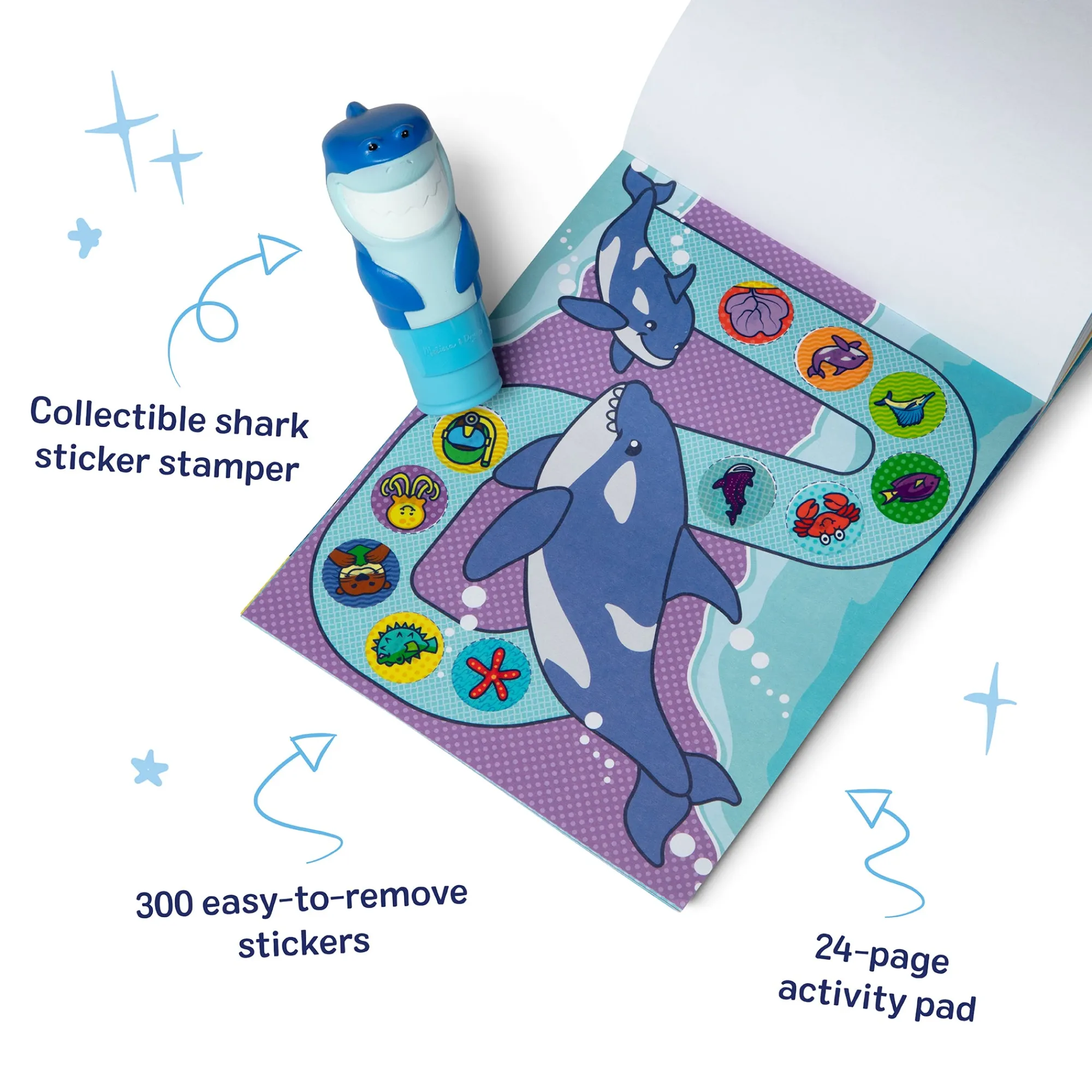 Sticker WOW!™ Activity Pad & Sticker Stamper - Shark>Melissa & Doug Clearance