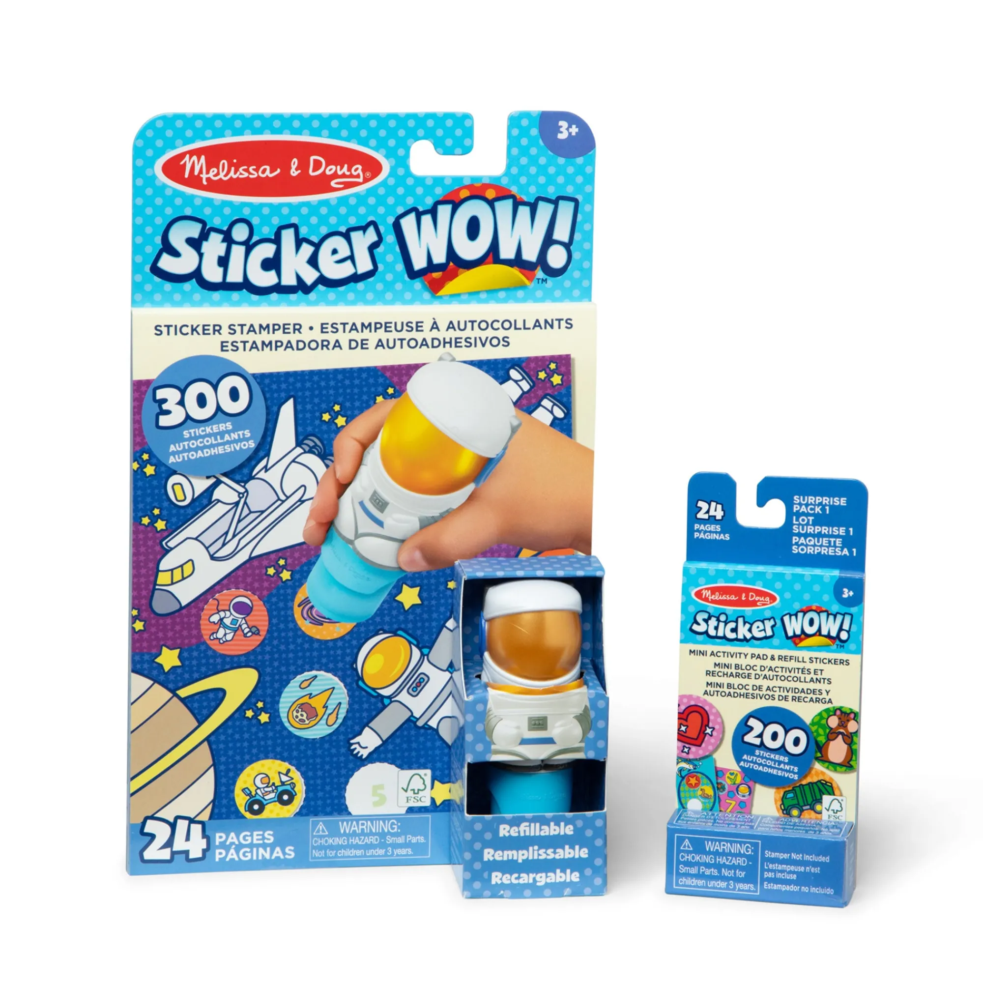 Sticker WOW!™ Astronaut Bundle: Activity Pad & Sticker Stamper + Mini Activity Pad and 200 Refill Stickers>Melissa & Doug Outlet