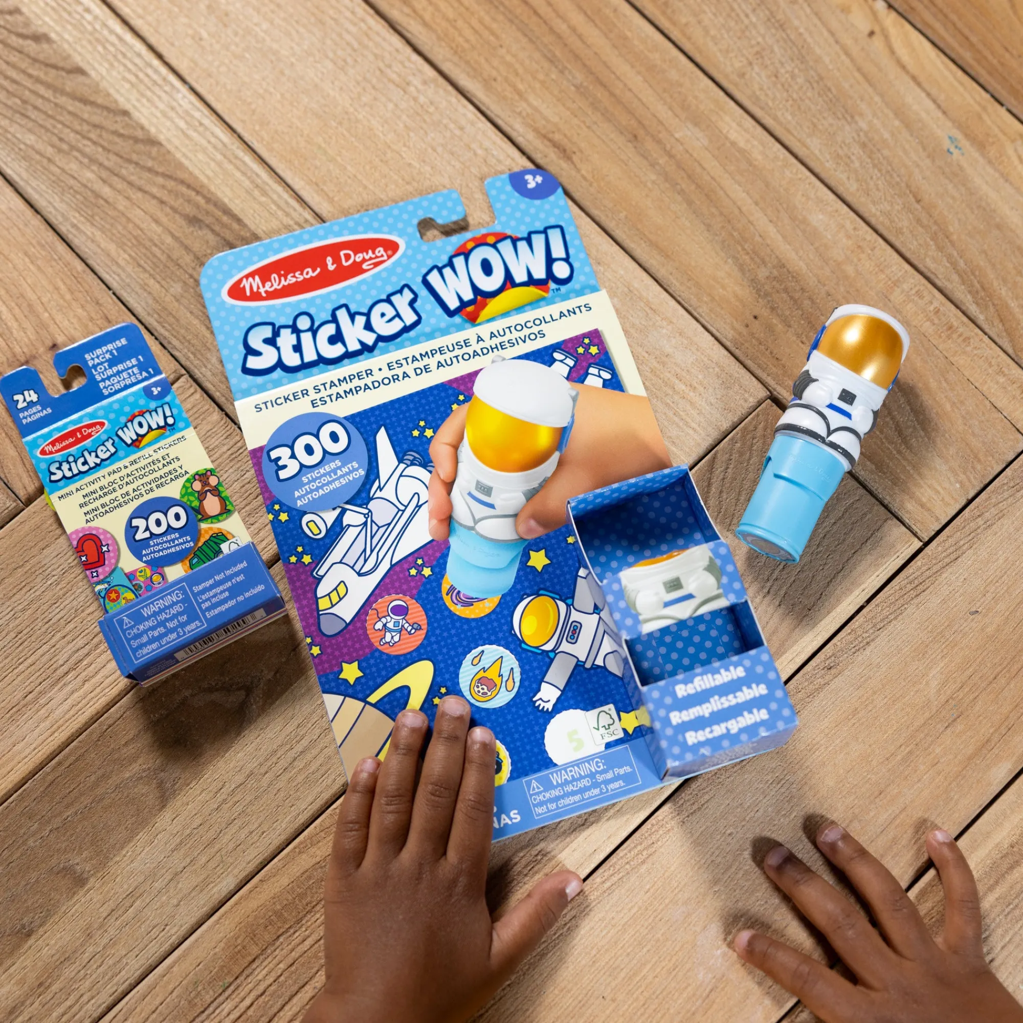 Sticker WOW!™ Astronaut Bundle: Activity Pad & Sticker Stamper + Mini Activity Pad and 200 Refill Stickers>Melissa & Doug Outlet