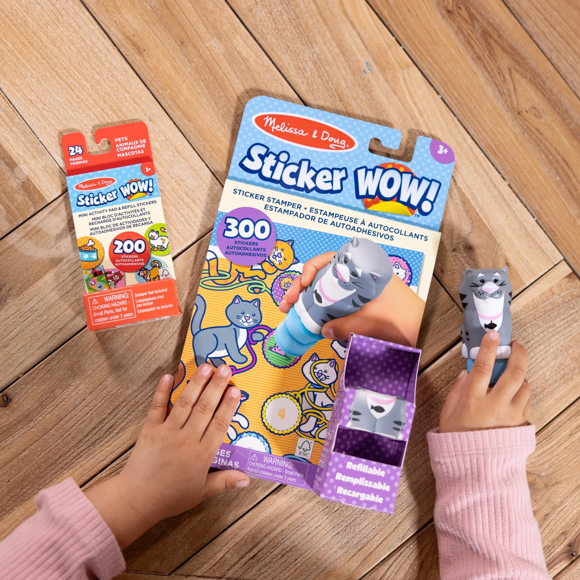 Sticker WOW!™ Cat Bundle: Activity Pad & Sticker Stamper + Mini Activity Pad and 200 Refill Stickers>Melissa & Doug Hot