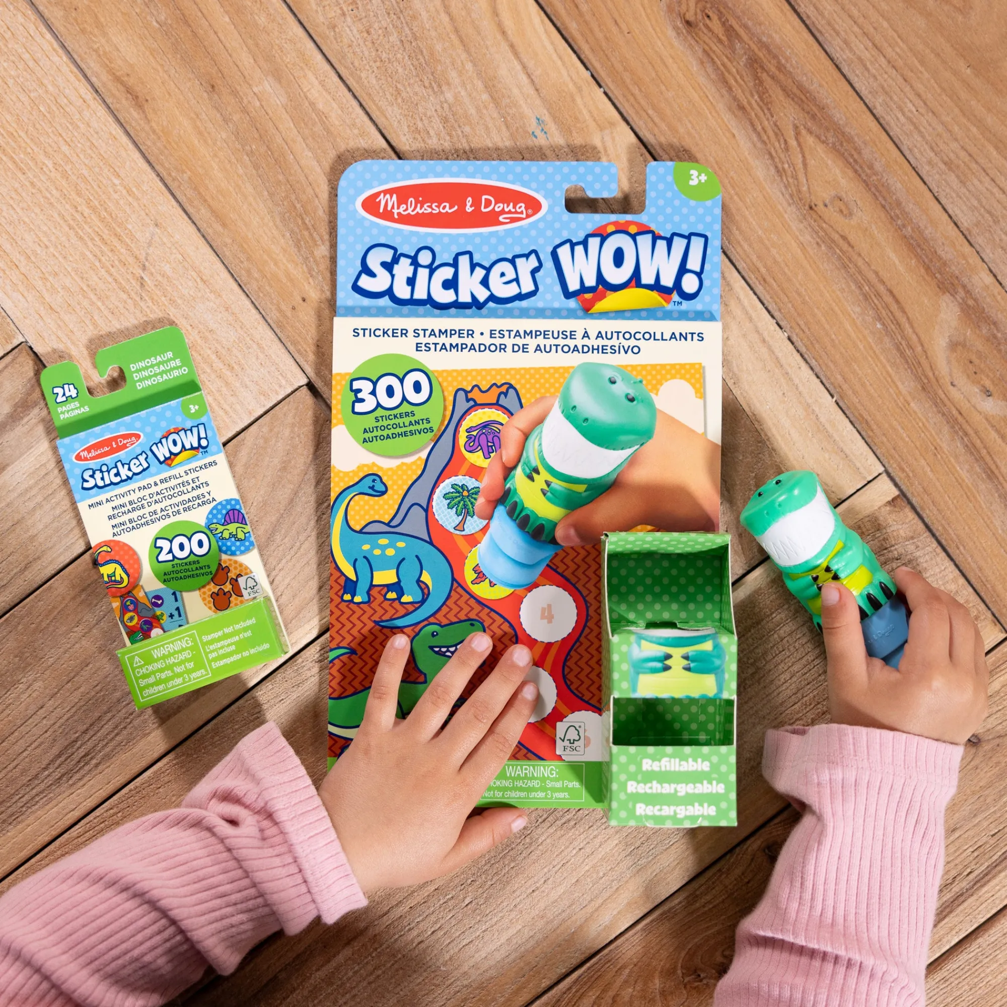 Sticker WOW!™ Dinosaur Bundle: Activity Pad & Sticker Stamper + Mini Activity Pad and 200 Refill Stickers>Melissa & Doug Sale