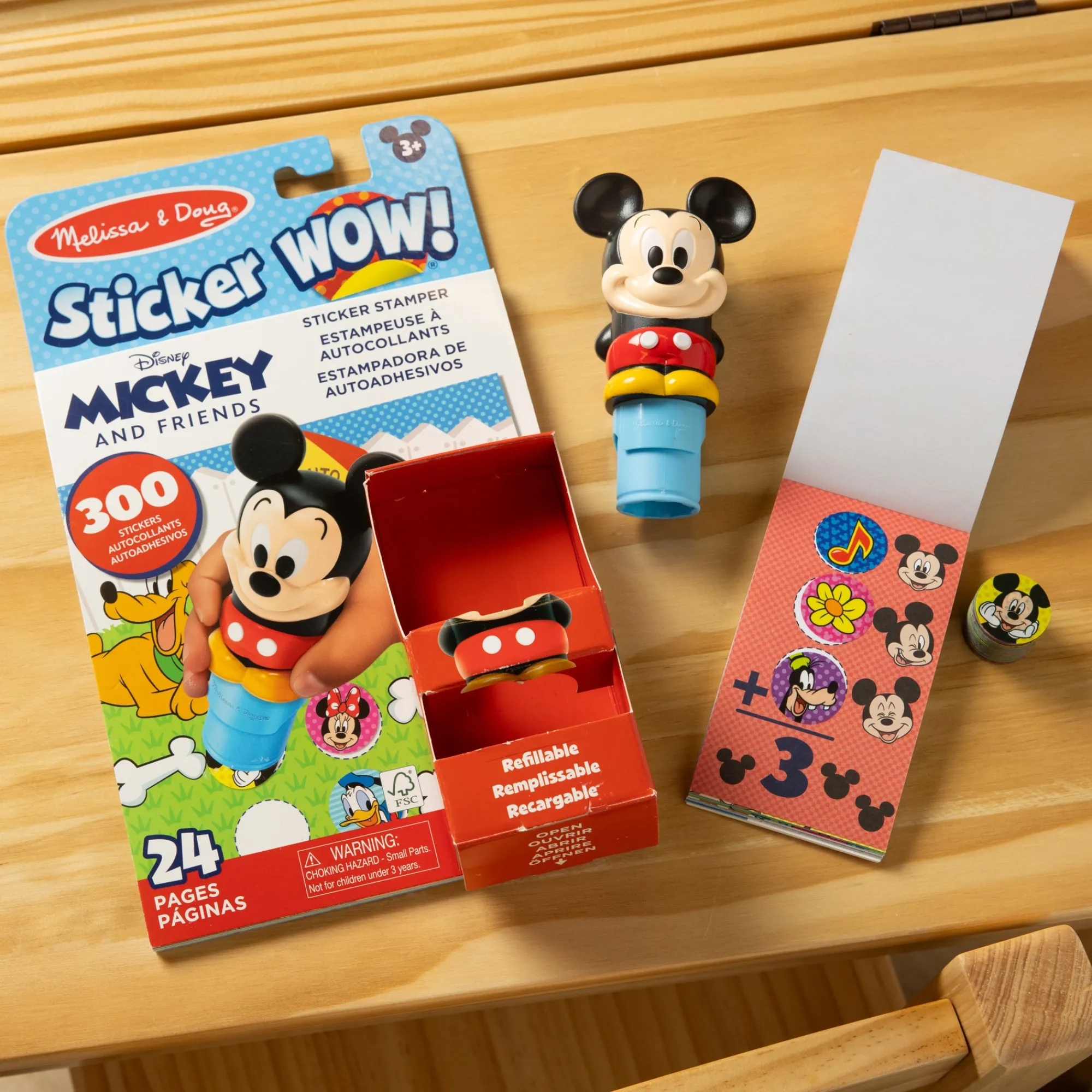 Sticker WOW!™ Disney Mickey Mouse Bundle: Activity Pad & Sticker Stamper + Mini Activity Pad and 200 Refill Stickers>Melissa & Doug Best