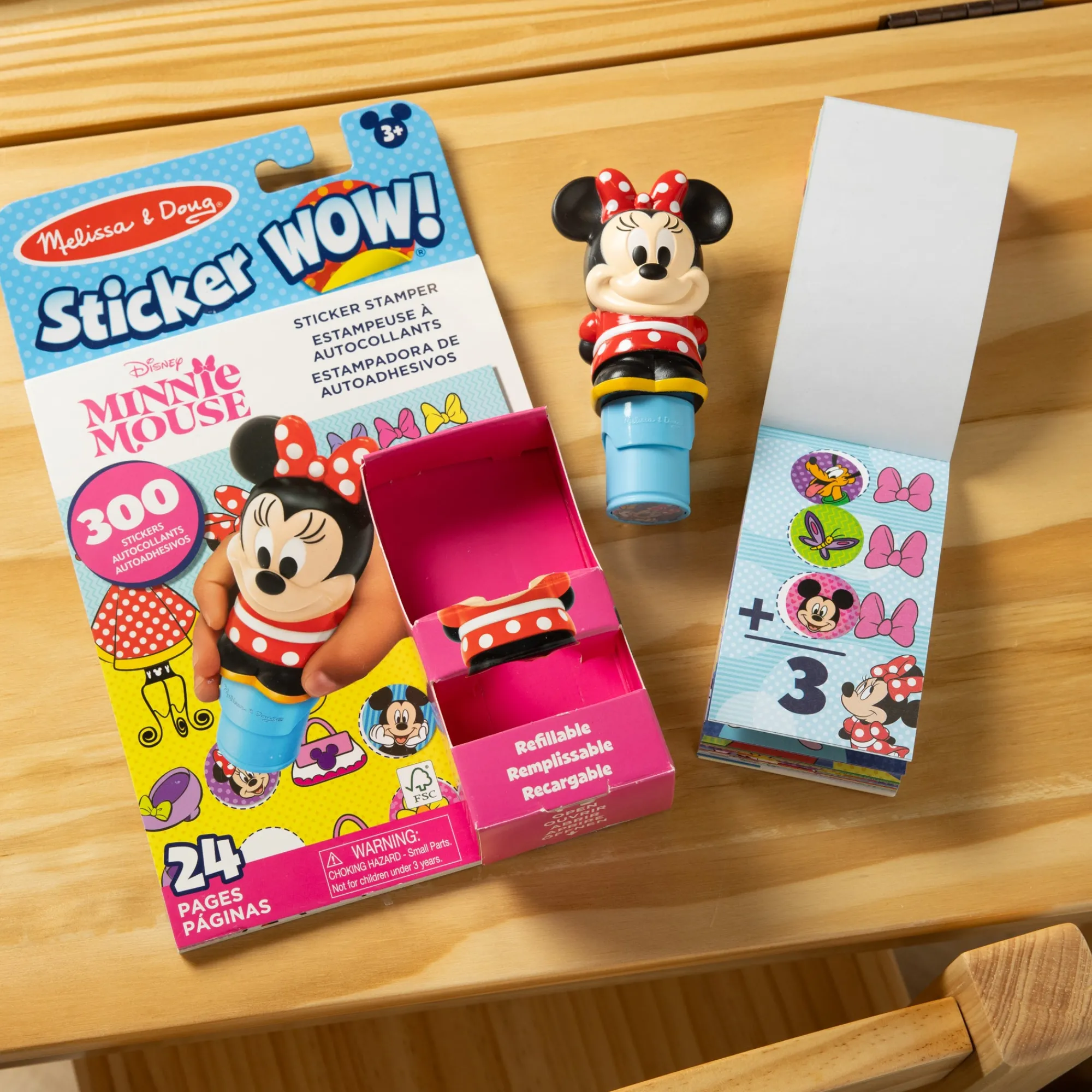 Sticker WOW!™ Disney Minnie Mouse Bundle: Activity Pad & Sticker Stamper + Mini Activity Pad and 200 Refill Stickers>Melissa & Doug Sale