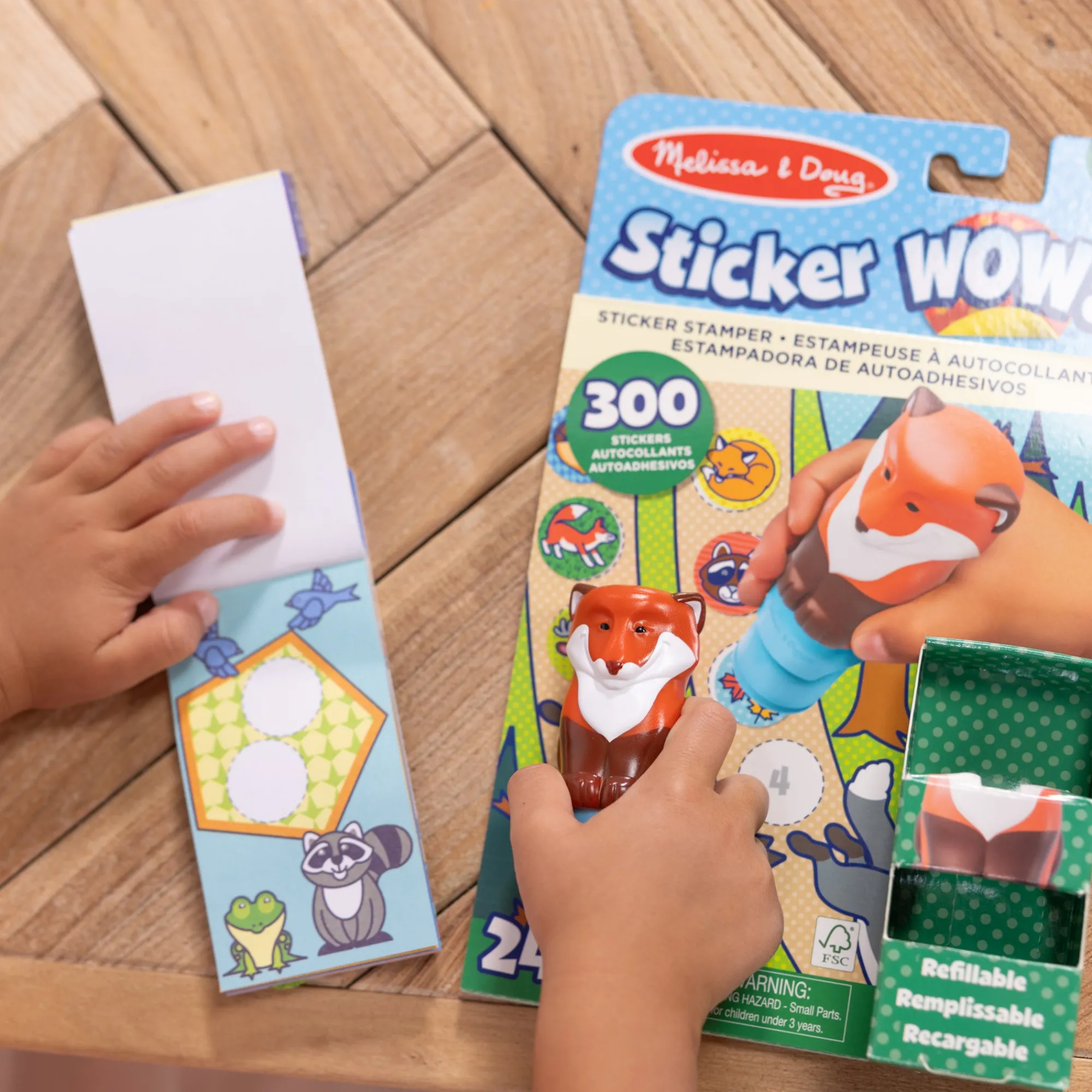 Sticker WOW!™ Fox Bundle: Activity Pad & Sticker Stamper + Mini Activity Pad and 200 Refill Stickers>Melissa & Doug Sale