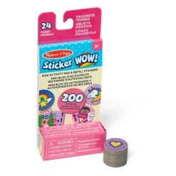 Sticker WOW!® Mini Activity Pad & Refill Stickers - Favorite Things (200+ Stickers, Stamper Not Included)>Melissa & Doug New