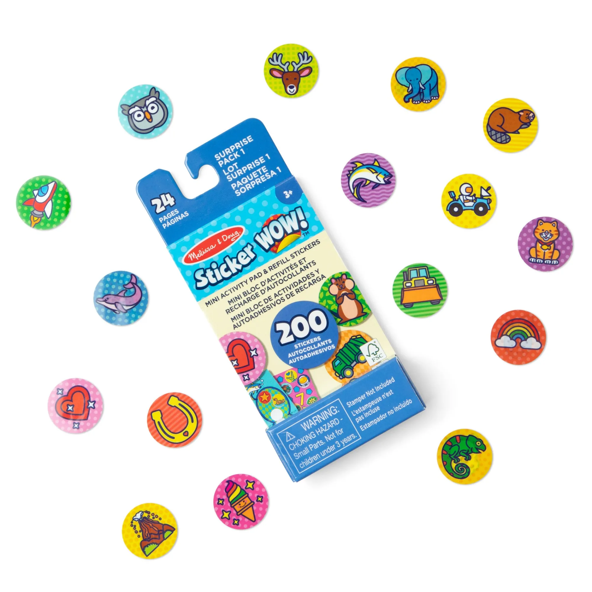 Sticker WOW!® Mini Activity Pad & Refill Stickers - Surprise Pack 1 (200+ Stickers, Stamper Not Included)>Melissa & Doug Discount